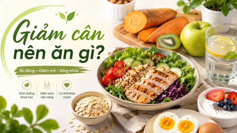 Giảm cân đúng cách cần cân bằng protein, chất xơ, tinh bột tốt và chất béo lành mạnh